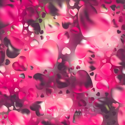 Free Pink Heart Background Vector
