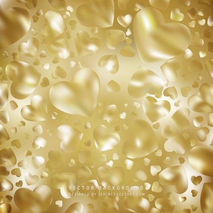 Free Gold Heart Background Vector