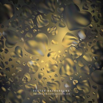 Free Black and Gold Heart Wallpaper Background Image