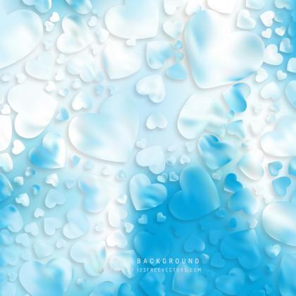 Free Blue and White Heart Wallpaper Background Image