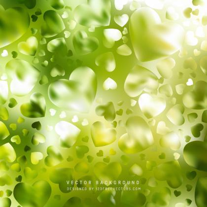 Free Green and White Heart Wallpaper Background Image