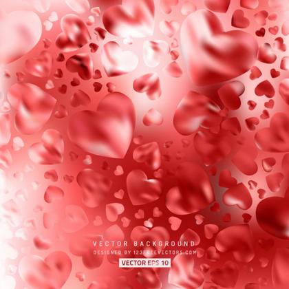 Free Red and White Heart Wallpaper Background Image