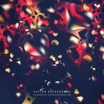 Free Black Red and Orange Heart Background Vector