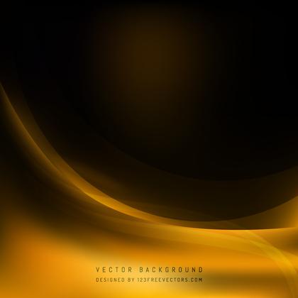 Free Abstract Orange and Black Wave Background Template Illustrator