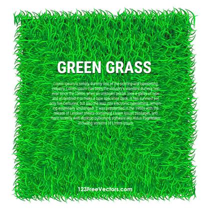 Free Green Grass Banner Background Vector