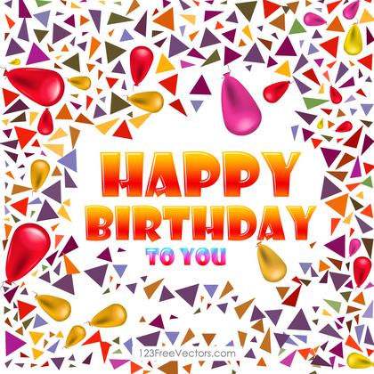 Free Happy Birthday Background Vector