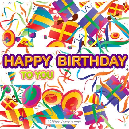 Free Happy Birthday Graphic Design Vector