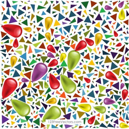 Free Birthday Balloons Background Vector