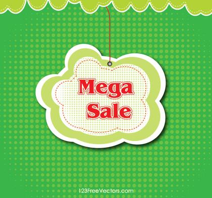 Free Mega Sale Banner Background Vector