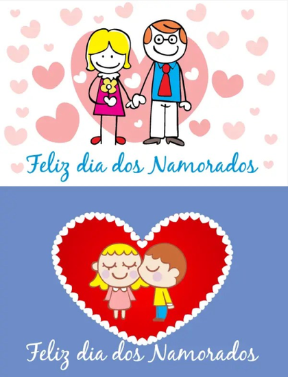 Free Valentine’s Day Card with Love Couples Vector