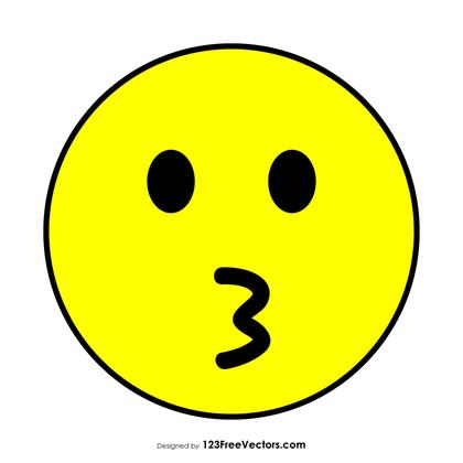 Flat Kiss Emoticon