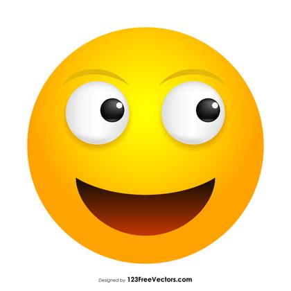 Grinning Face Emoji Vector Free