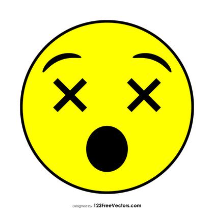 Flat Dizzy Face Emoji