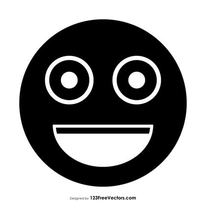 Black Grinning Face Emoji