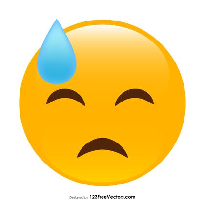 Face with Cold Sweat Emoji