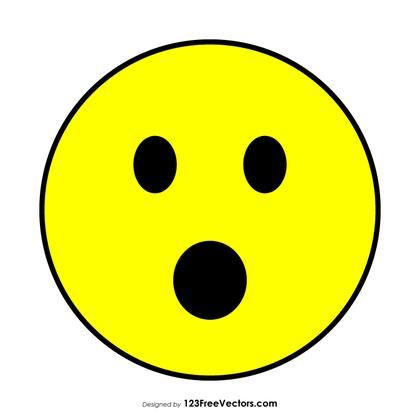 Flat Face with Open Mouth Emoji