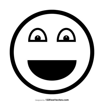 Smiley Face Image Outline