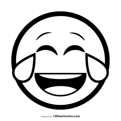 Face with Tears of Joy Emoji Vector Download