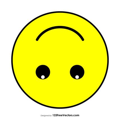Upside-Down Face Emoji Vector