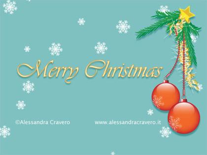 Red Christmas Balls with Fir Branches Vector Art