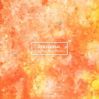 Geometric Polygon Orange Background Clip Art