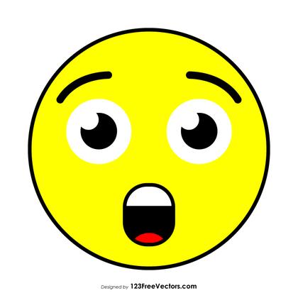 Astonished Face Emoji Graphics