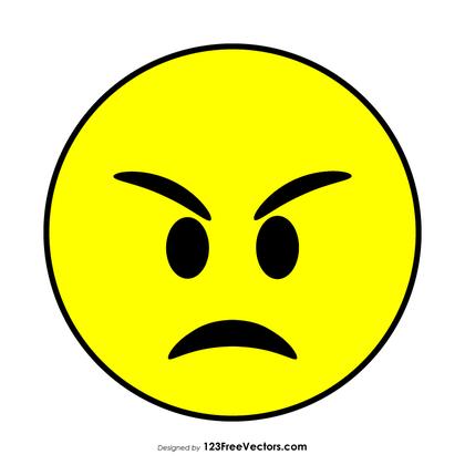 Angry Face Emoji Vector