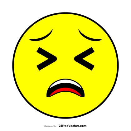 Tired Face Emoji Clipart
