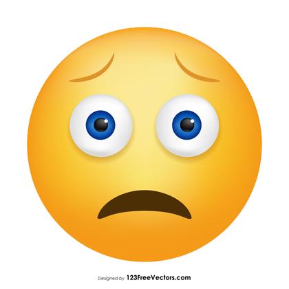 Worried Face Emoji