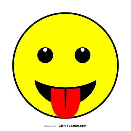 Face with Stuck-Out Tongue Emoji Vector Free