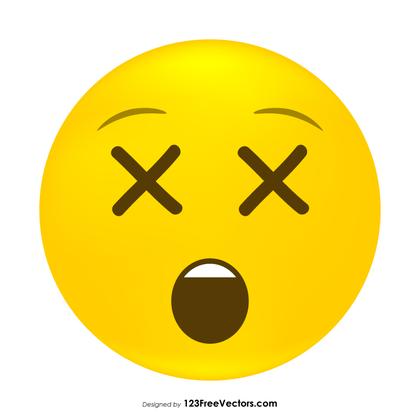 Dizzy Face Emoji Vector