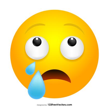 Crying Smiley Vector