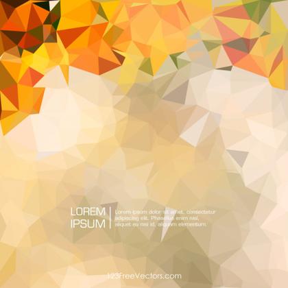 Abstract Yellow Orange Low Poly Background