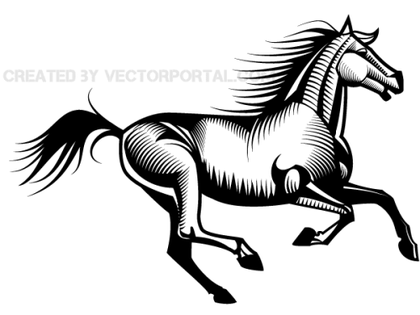 Galloping Horse Vector Image
