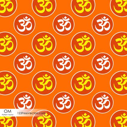 Hindu Om Symbol Pattern Background