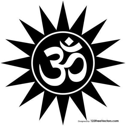 Om with Star Vector