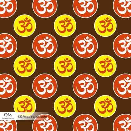 Aum Symbol Seamless Pattern Design