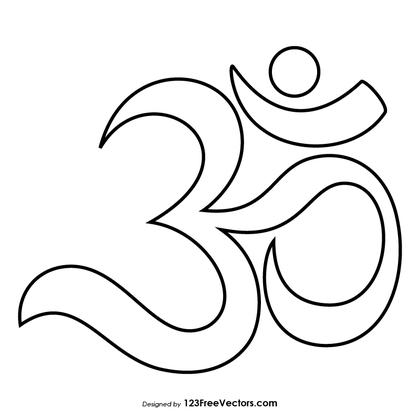 Om Sign Outline