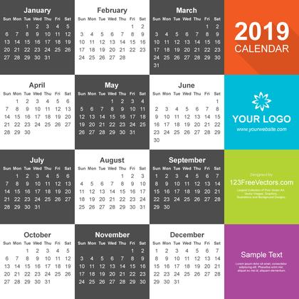 Free Download Calendar 2019