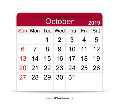 October 2019 Calendar