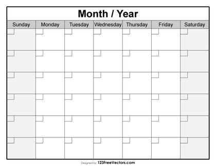 Fillable Calendar