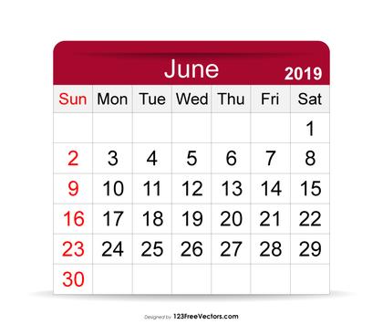June 2019 Calendar