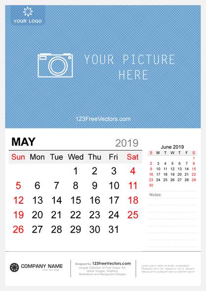 Wall Calendar May 2019