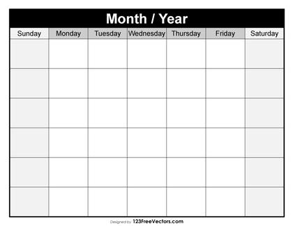 Blank Calendar