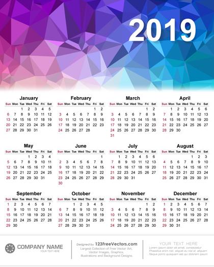Free Calendar Download 2019