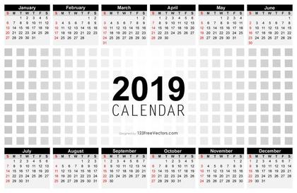 Annual Calendar 2019