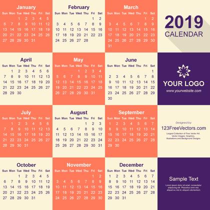 2019 Calendar Pdf Free Download