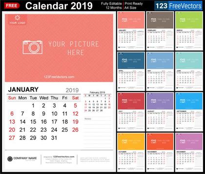 2019 Wall Calendar