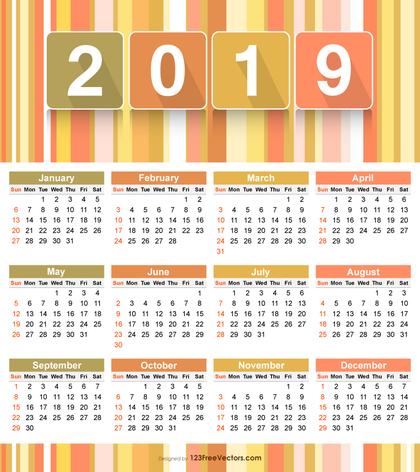 2019 Calendar