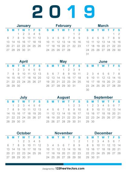 Calendar 2019